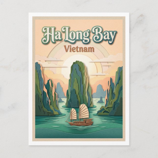 Carte Postale Ba Long Baï Vietnam (Devant)