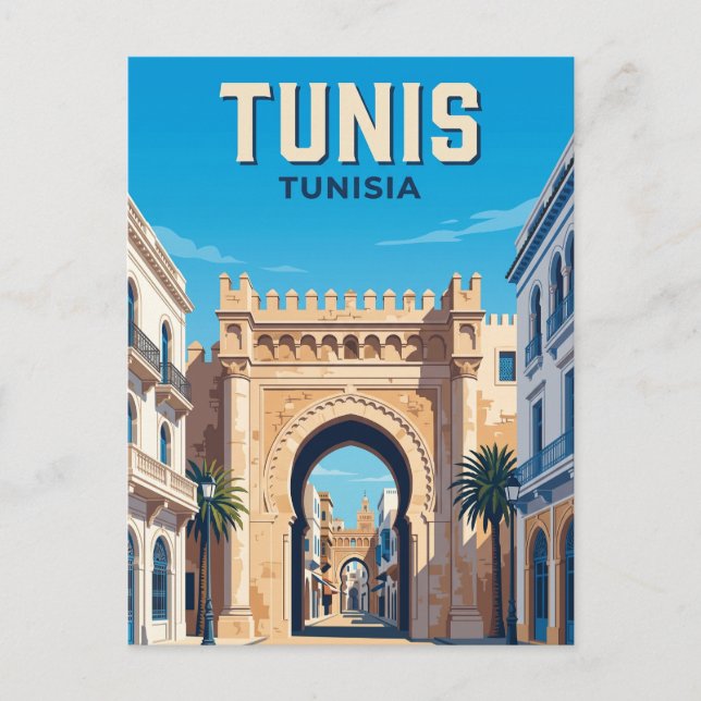 Carte Postale Bab Bhar Tunisie (Devant)