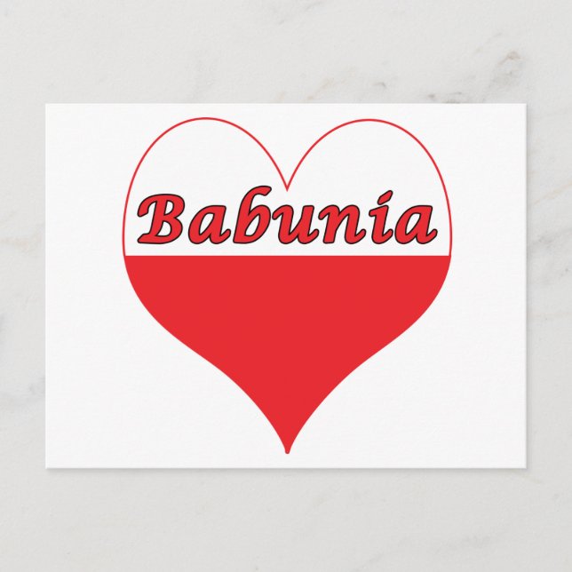 Carte Postale Babunia Coeur polonais (Devant)