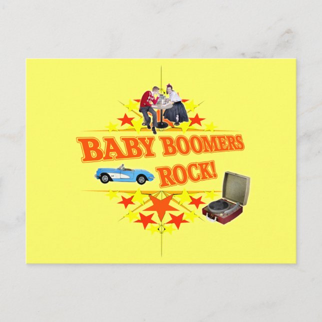 Carte Postale Baby Boomers Rock (Devant)
