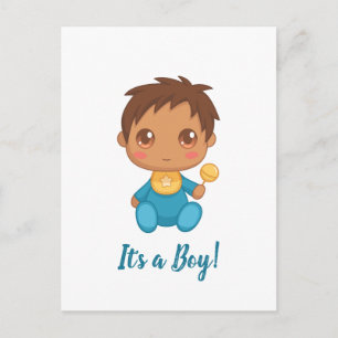 Carte Postale Baby Boy Blue Jumpsuit
