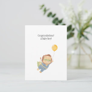 Carte Postale Baby Boy Congratulations New Baby Card
