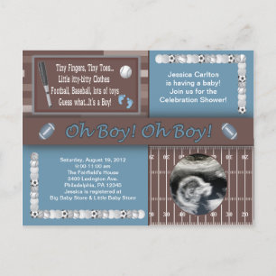 Carte postale Baby Boy Sports Douche