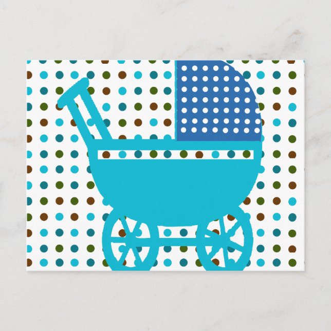 Carte Postale Baby GARY BLUE Carriage Design Cadeaux Hip (Devant)