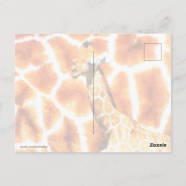 Carte Postale Baby Giraffe (Dos)