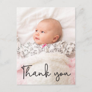 Carte Postale Baby Girl Baby shower merci Photo personnalisée