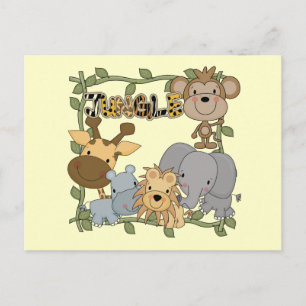 Carte Postale Baby Jungle Animaux Tshirts et cadeaux
