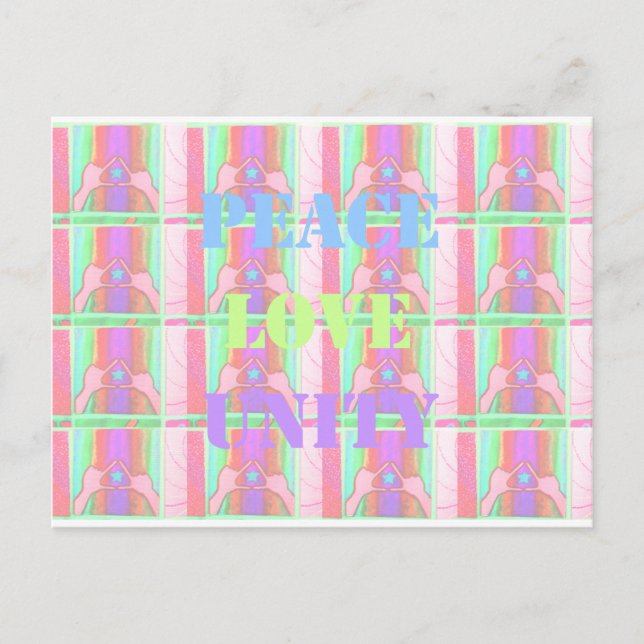 Carte Postale Baby Kids Peace Love Unity Hakuna Matata design.p (Devant)