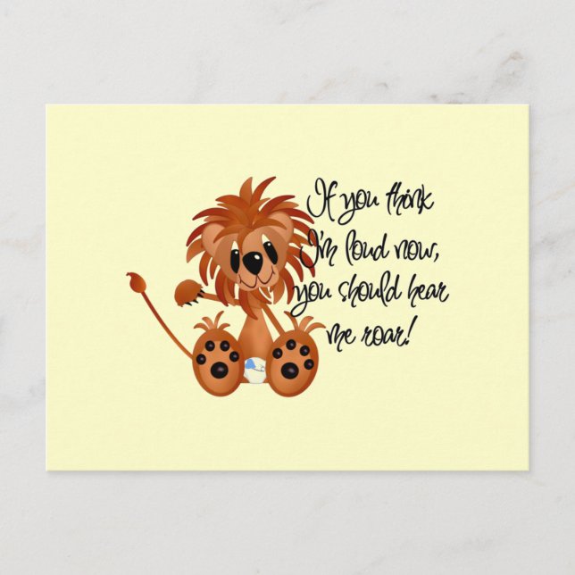 Carte Postale Baby Lion Entendez-moi les t-shirts et les cadeaux (Devant)