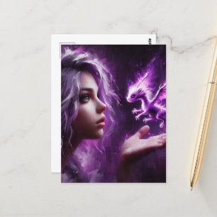 Carte Postale Baby Purple Dragon