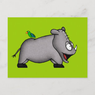 Carte Postale Baby Rhino