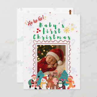 Carte Postale Baby’s First Christmas Personalized