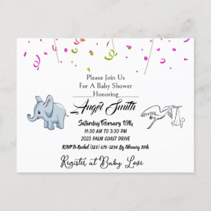 Carte postale baby shower