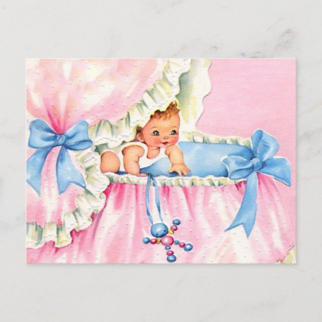 Carte Postale baby shower budget mignon Invitation (Devant)