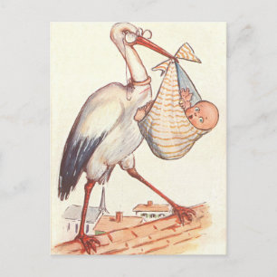 Carte Postale baby shower budgétaire neutre sur invitation