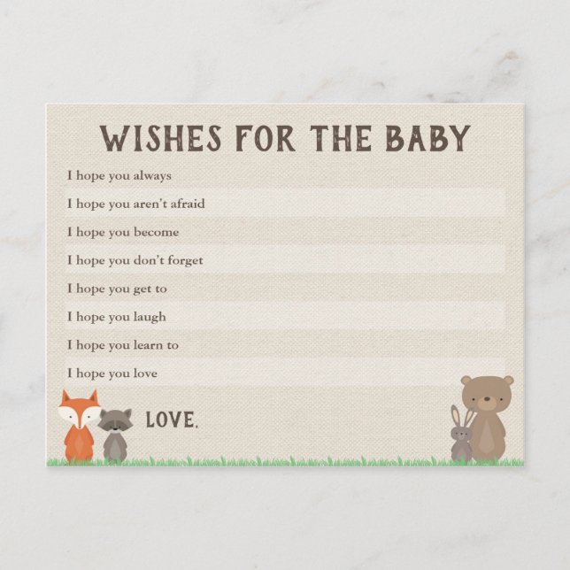 Carte Postale Baby shower de bois Wives for Baby Cards (Devant)