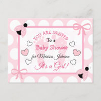 Baby shower de la fille de Ladybug rose mignonne I
