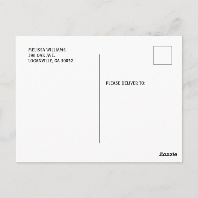 Carte Postale Baby shower du marché des fermiers cultivé localem (Dos)