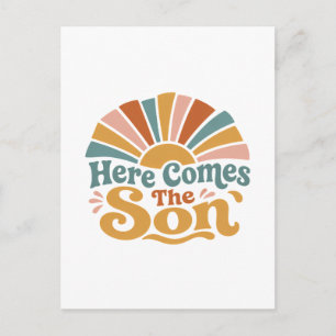 Carte Postale Baby Shower Ensoleillé Voici Le Fils