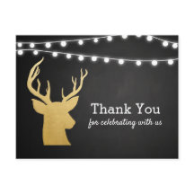 Baby shower | Faux Gold Foil Antler | Tableau