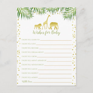 Carte Postale Baby shower Gold Safari Waches for Baby