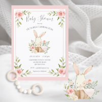 Baby shower lapin à lapin rose