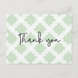 Carte Postale Baby shower motif simple merci Green