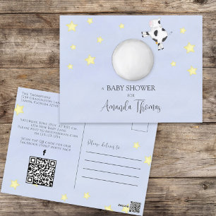 Carte Postale Baby shower QR Code Social Media Nursery Rhyme
