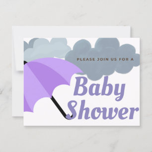 Carte postale Baby shower Rainy Day