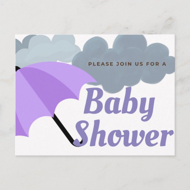 Carte postale Baby shower Rainy Day (Devant)