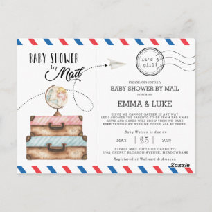 Carte Postale Baby shower vintage par poste interurbain