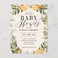 Baby shower virtuel en fleur d'oranger agrumes
