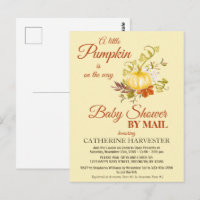 Baby shower virtuel rustique petit Citrouille par