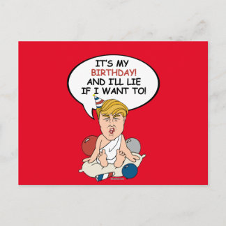 Carte Postale Baby Trump Birthday Card - C'est mon anniversaire