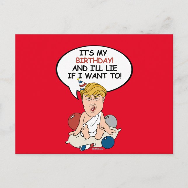 Carte Postale Baby Trump Birthday Card - C'est mon anniversaire  (Devant)