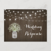 Babys Respiration Mason Jar Lumières rustiques Mar