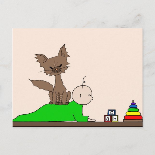 Carte Postale Babysitter - Poivre le chat (Rencontrez les brebis (Devant)