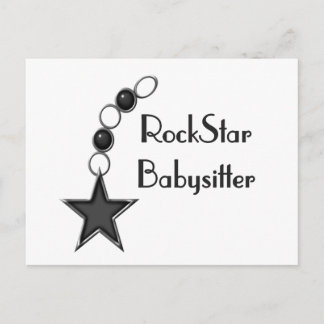Carte Postale Babysitter Rock Star