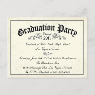 Carte Postale Baccalauréat Invitation style Diplôme