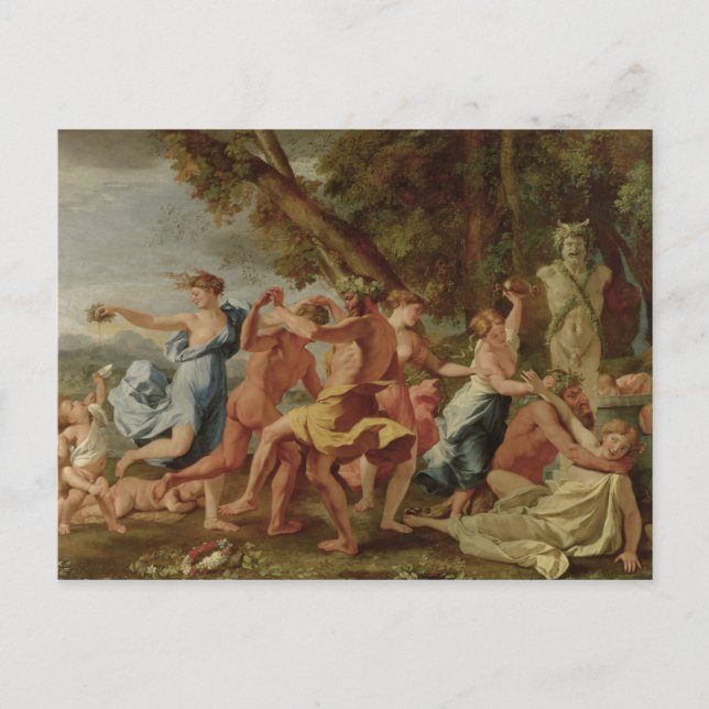 Carte Postale Bacchanal devant un Herme, c.1634 (Devant)