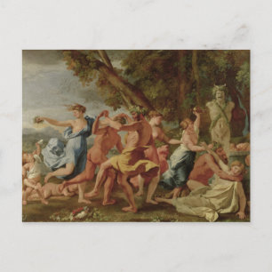 Carte Postale Bacchanal devant un Herme, c.1634