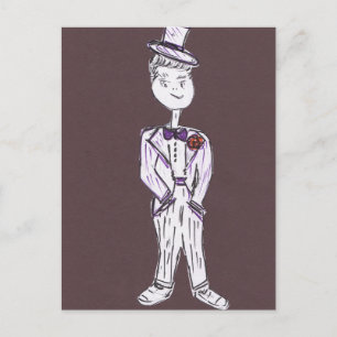 Carte Postale Bachelor Party Tuxedo Groom