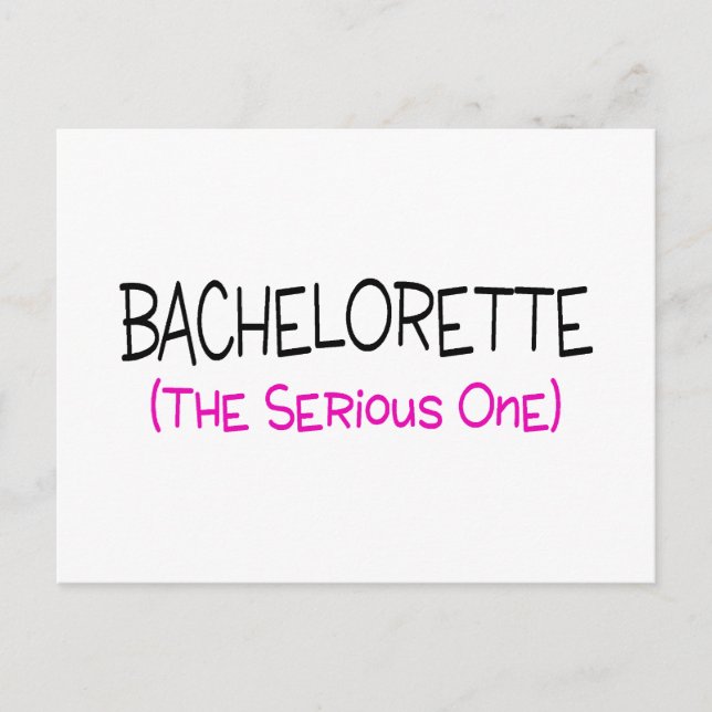 Carte Postale Bachelorette Le Sérieux (Devant)