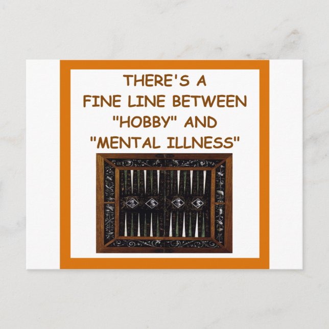 CARTE POSTALE BACKGAMMON (Devant)