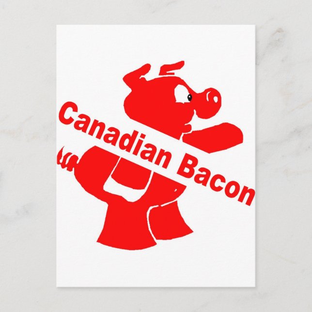 Carte Postale Bacon canadien (Devant)