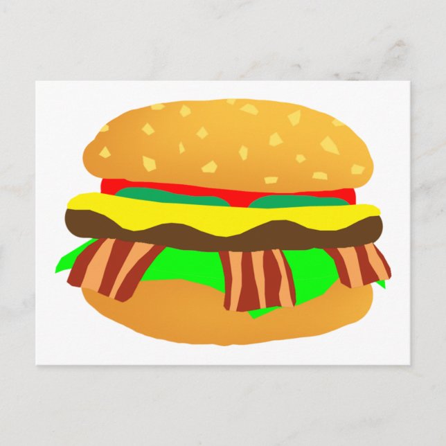 Carte Postale Bacon Cheeseburger (Devant)