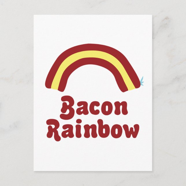 Carte Postale Bacon Rainbow (Devant)