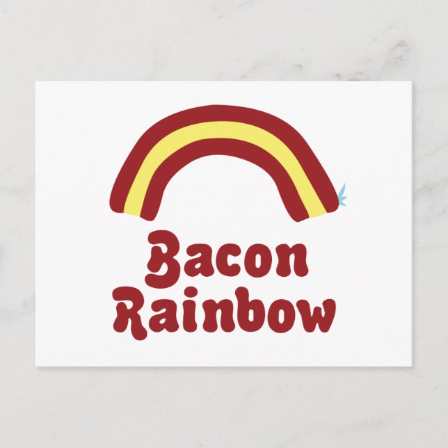 Carte Postale Bacon Rainbow (Devant)