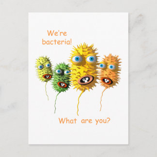 Carte Postale Bactéries amusantes