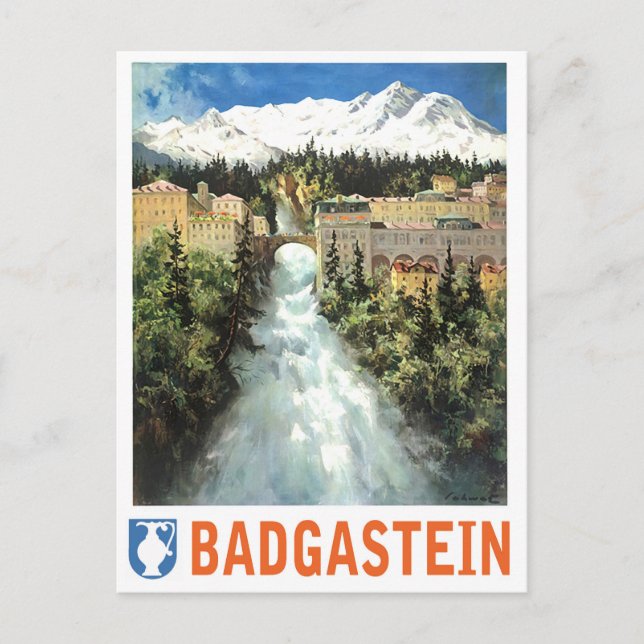 Carte Postale Bad Gastein cascade, Autriche (Devant)
